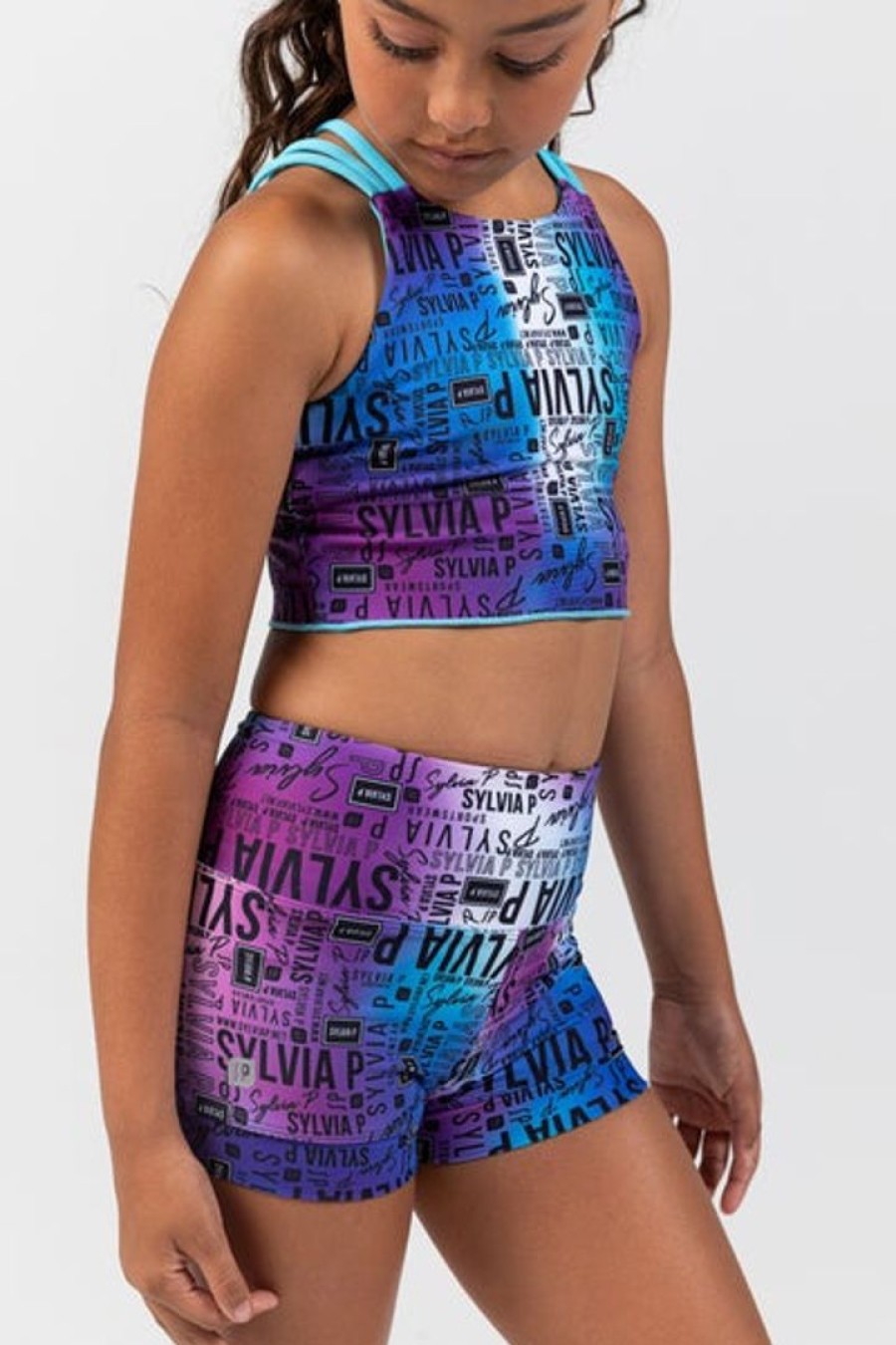 Dancewear sylvia | Bottoms Sylvia P Chromatic Hi-Waisted Shorts