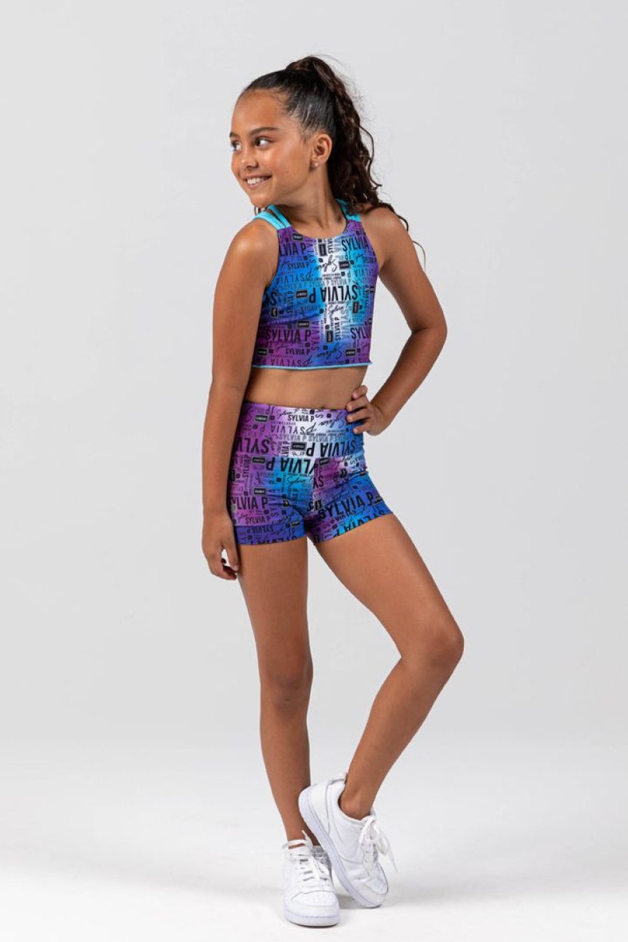 Dancewear sylvia | Bottoms Sylvia P Chromatic Hi-Waisted Shorts