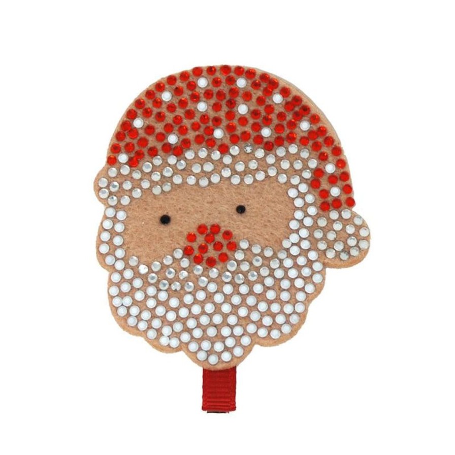 Accessories pink | Pink Poppy Rhinestone Santa Hairclip Accessories