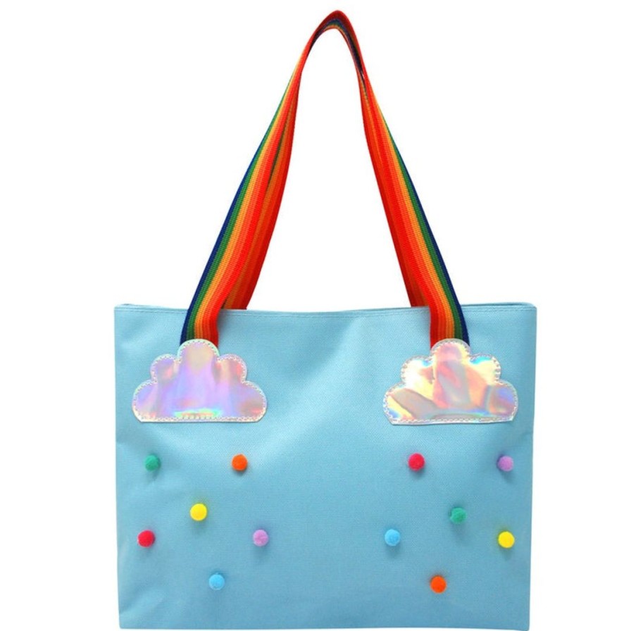 Accessories pink | Pink Poppy Rainbow Magic Tote Bag | Blue Accessories