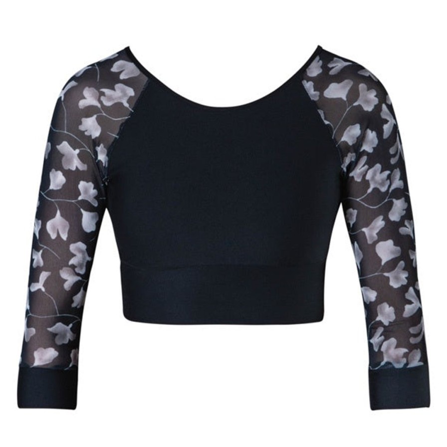 Dancewear energetiks | Energetiks Dancewear Astrid 3/4 Sleeve Crop (Adult) Black