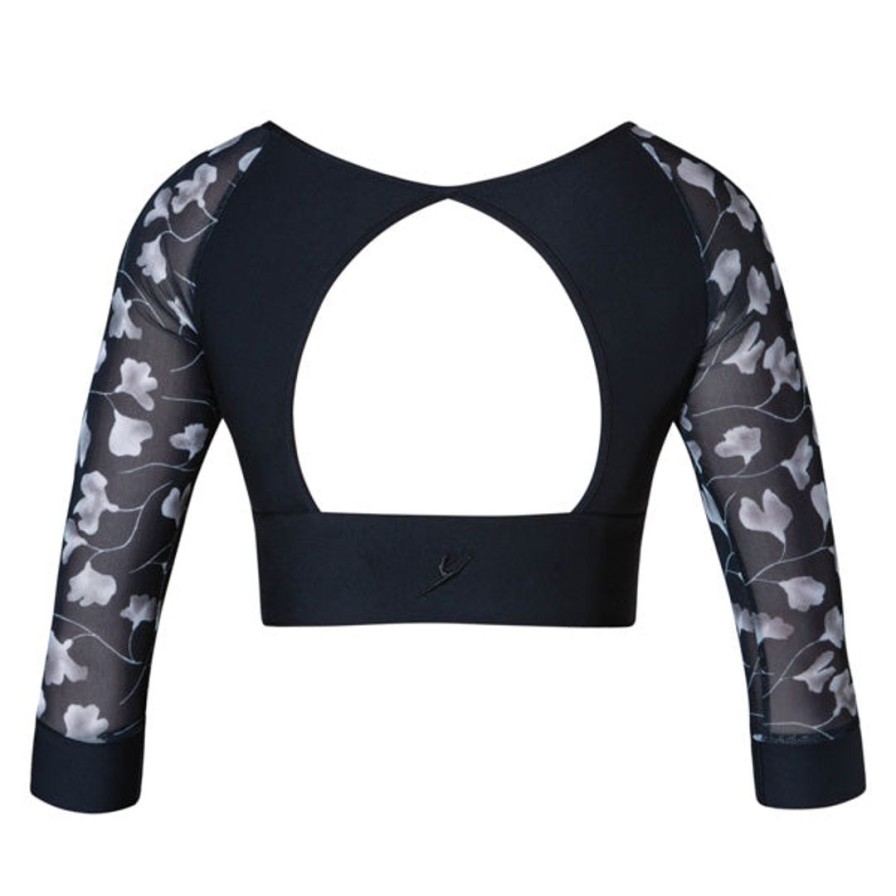 Dancewear energetiks | Energetiks Dancewear Astrid 3/4 Sleeve Crop (Adult) Black