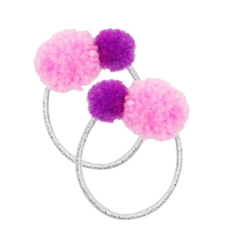 Accessories pink | Pink Poppy Cutie Pom Pom Hair Elastics Accessories