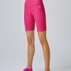 Dancewear running | Running Bare Werk It! Ribbed Bike Tights Rosa Bottoms