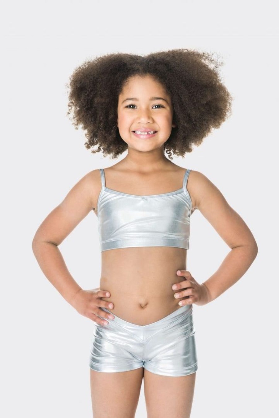 Ready-To-Wear Costuming studio | Studio 7 Metallic Crop Top | Child Dancewear