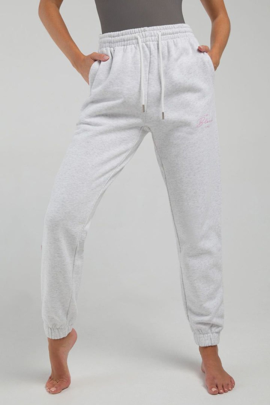 Dancewear bloch | Bottoms Bloch Off Duty Terry Track Pants | Snow Marle