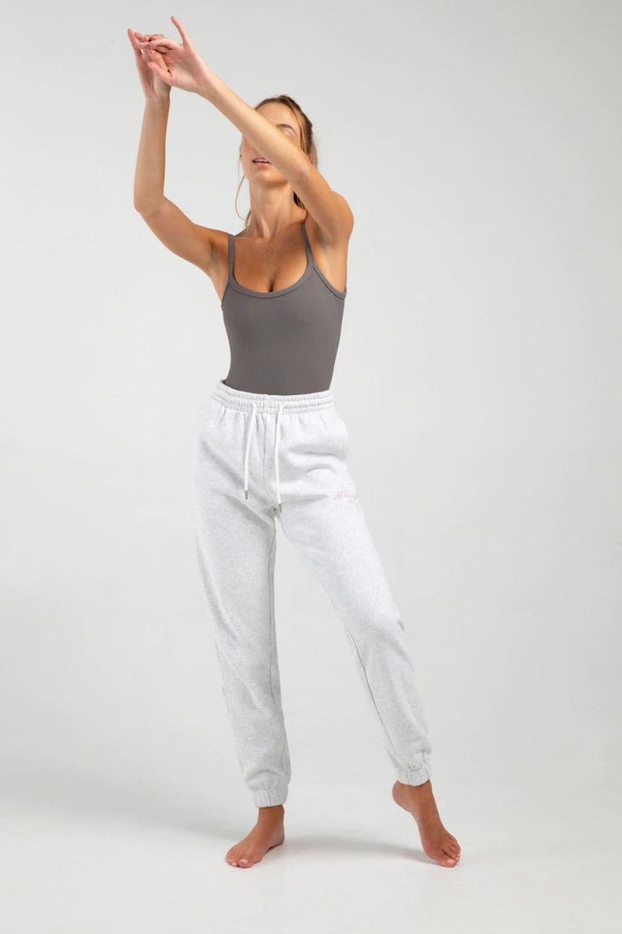 Dancewear bloch | Bottoms Bloch Off Duty Terry Track Pants | Snow Marle