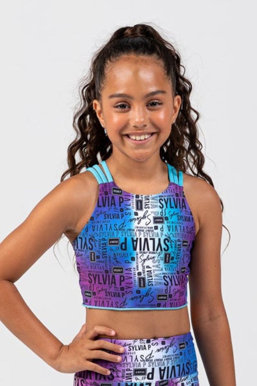 Dancewear sylvia | Sylvia P Chromatic Reversible Cropped Singlet Tops