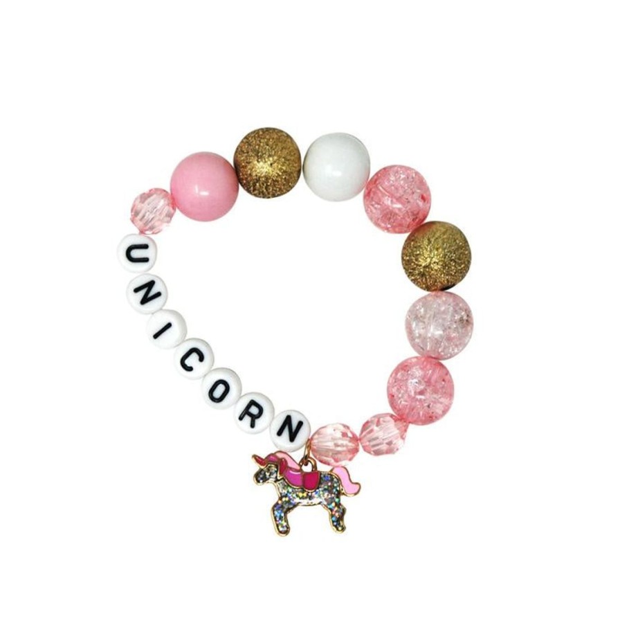 Accessories pink | Pink Poppy Accessories Unicorn Letters & Charm Bracelet