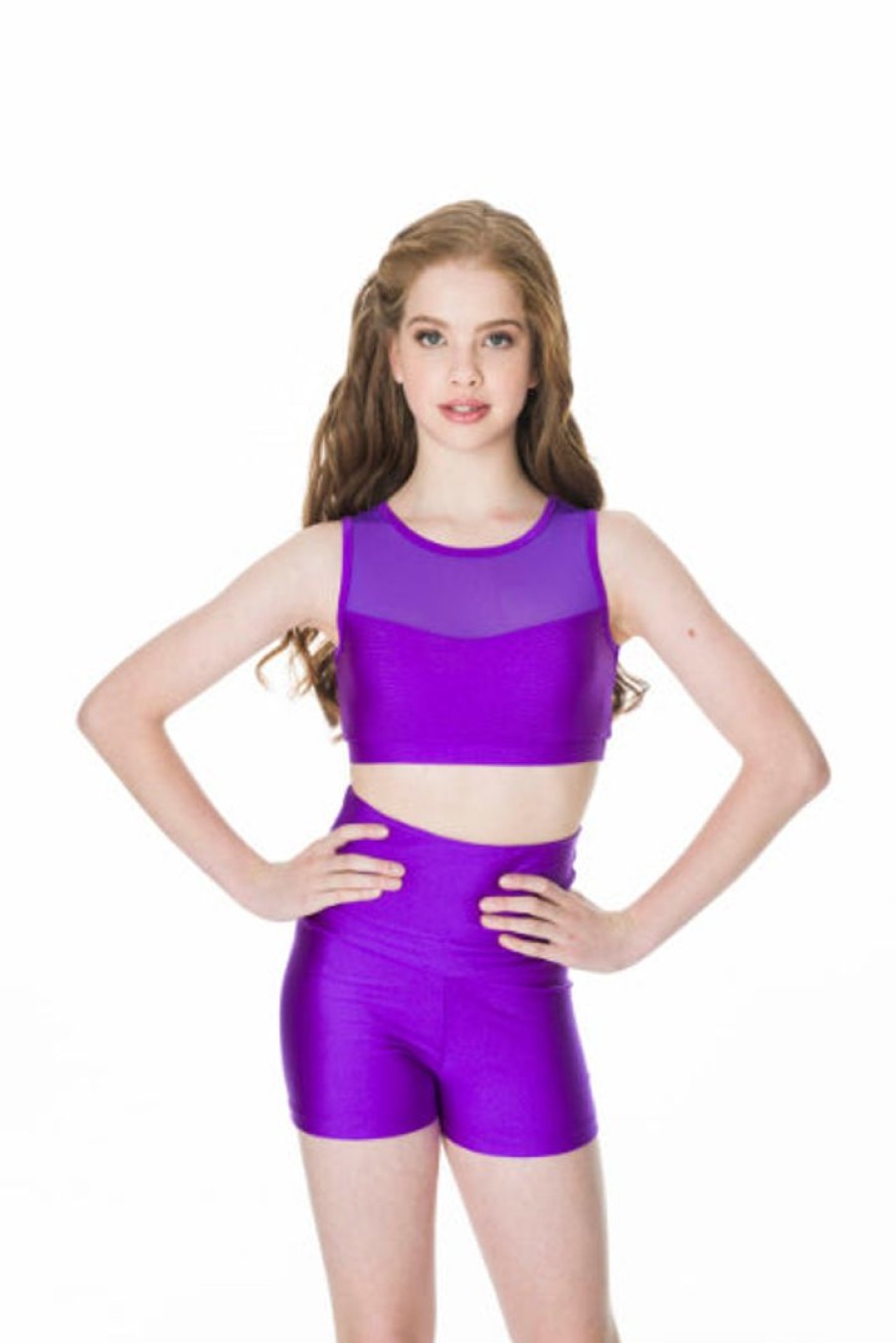 Ready-To-Wear Costuming studio | Studio 7 Mesh Crop Top | Adult Dancewear