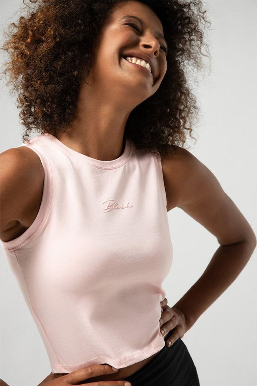 Dancewear bloch | Bloch Tonal Print Crop Tank Prima Pink (Adult)