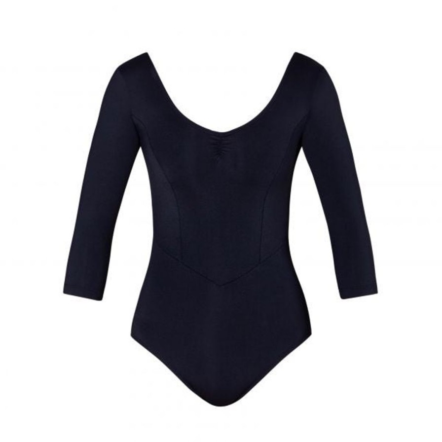 Dancewear energetiks | Dancewear Energetiks Veronica 3/4 Sleeve Leotard (Adult) Black