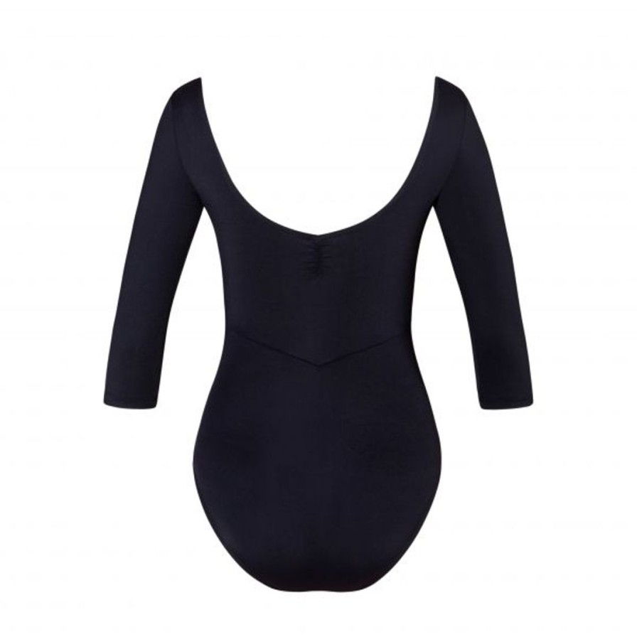 Dancewear energetiks | Dancewear Energetiks Veronica 3/4 Sleeve Leotard (Adult) Black