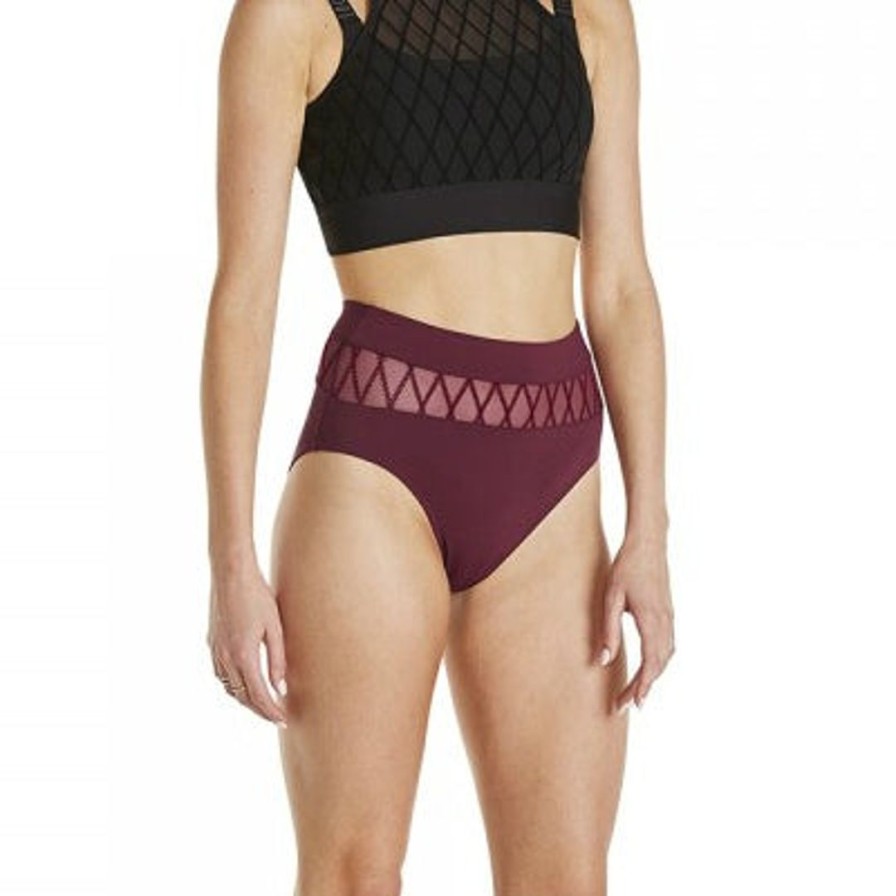 Dancewear bloch | Bottoms Bloch Sale | Diam Mesh Briefs (Adult) Burgundy