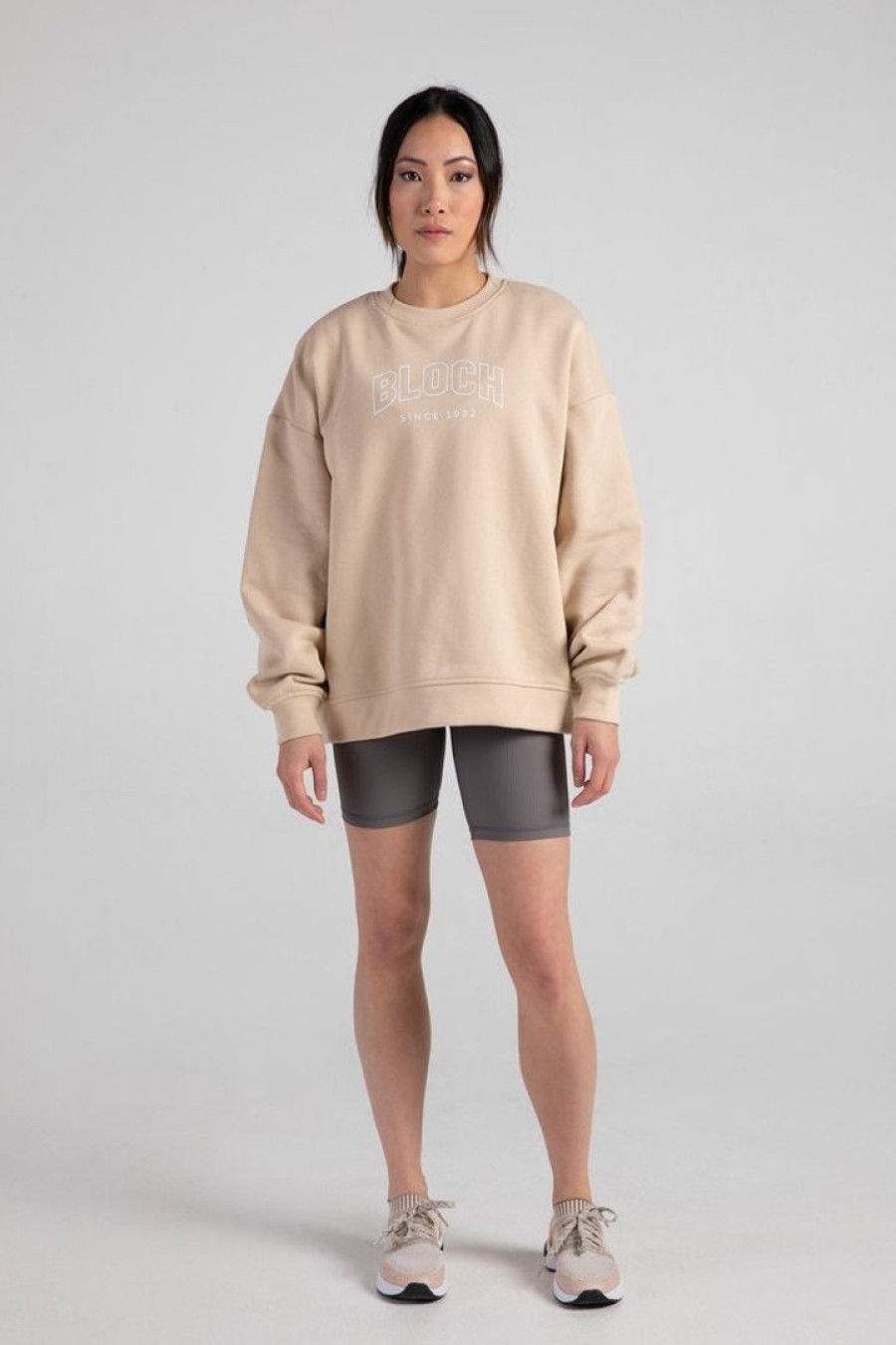 Dancewear bloch | Bloch Off-Duty Terry Crew Pullover | Oat