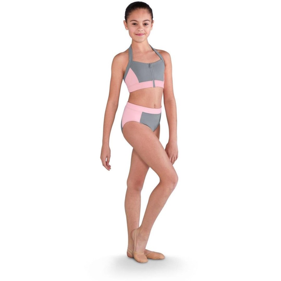 Dancewear bloch | Dancewear Bloch Sale | Copie Two-Tone Zip Front Crop (Child)