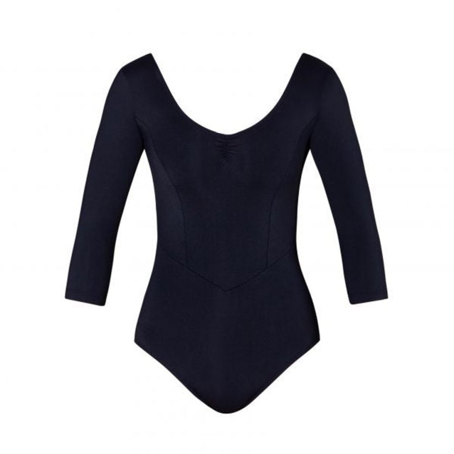 Dancewear energetiks | Energetiks Veronica 3/4 Sleeve Leotard (Child) Black