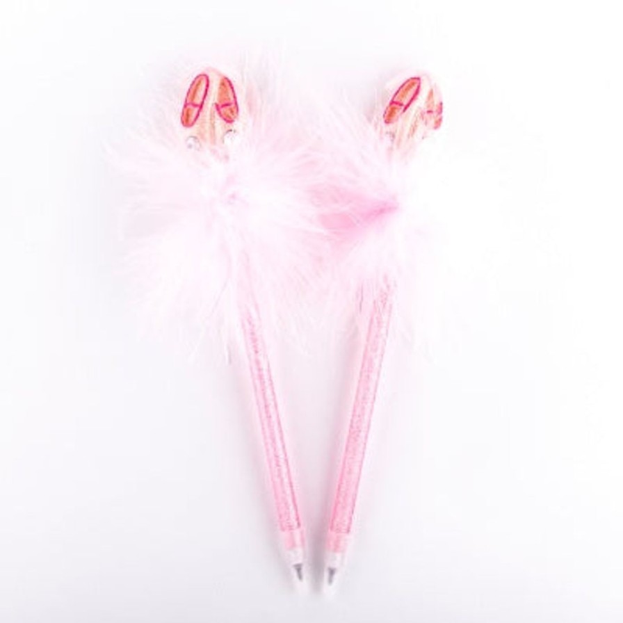 Accessories mad | Mad Ally Accessories Ballet Shoe Fluffy Pens Pink