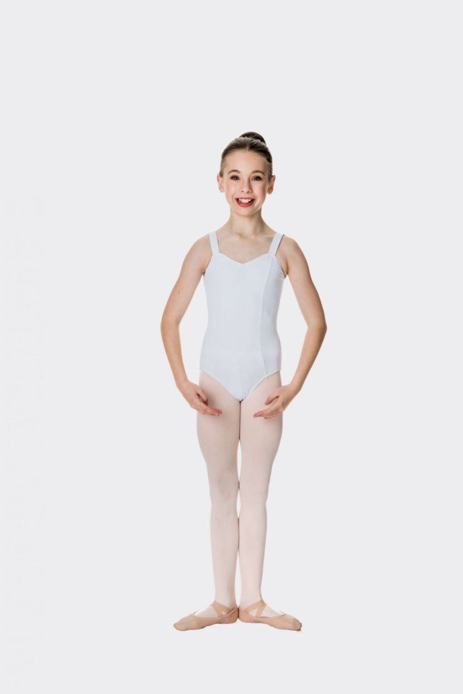 Dancewear not | Not Specified Dancewear Sale | Studio 7 Premium Wide Strap Leotard (Child) White