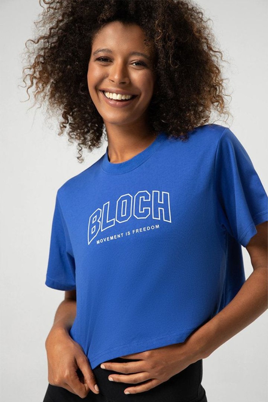 Dancewear bloch | Bloch Heritage Crop Tee Cobalt (Adult)