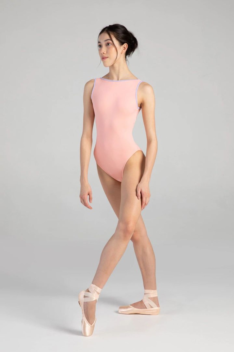 Dancewear bloch | Bloch Laurina Boat Neck Womens Leotard | Peach