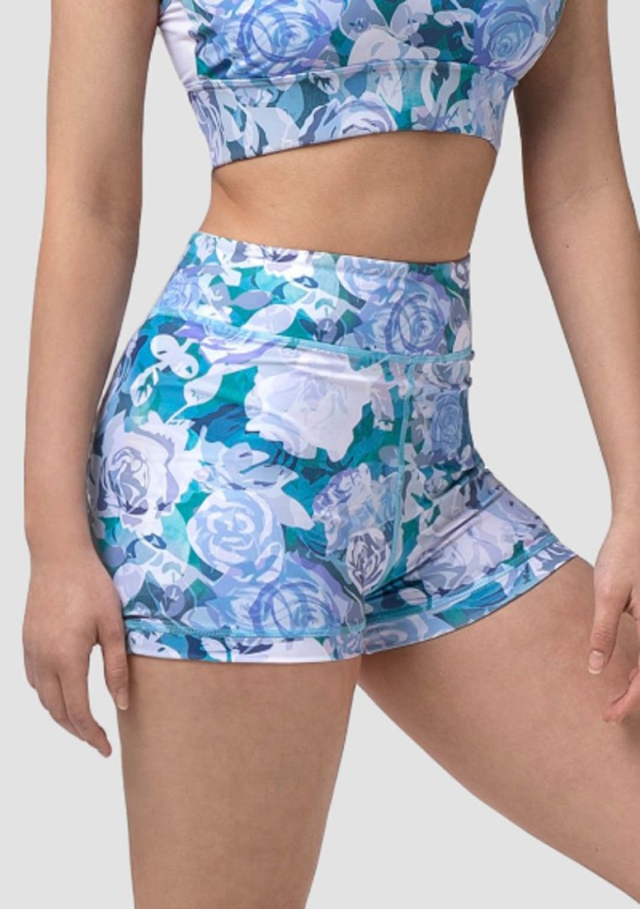 Dancewear uactiv | Dancewear Uactiv Rosette Shorts Blue Roses