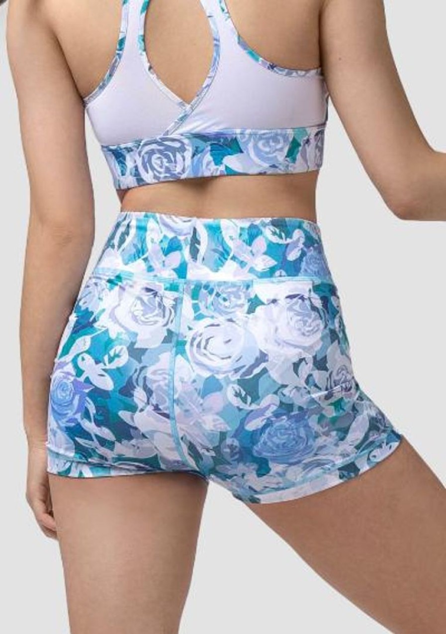 Dancewear uactiv | Dancewear Uactiv Rosette Shorts Blue Roses