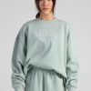 Dancewear bloch | Bloch Off-Duty Terry Crew Pullover | Sage