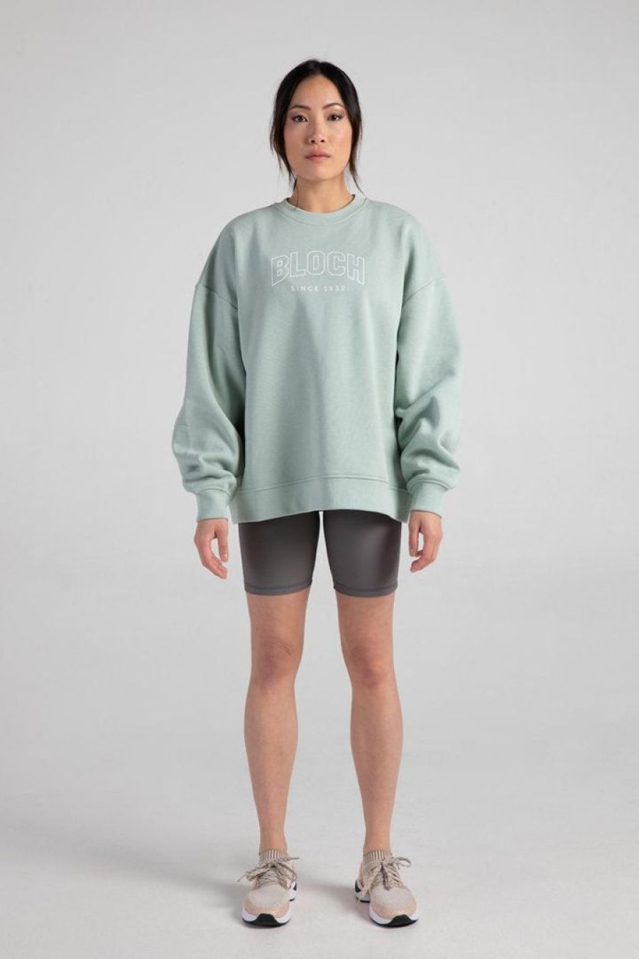 Dancewear bloch | Bloch Off-Duty Terry Crew Pullover | Sage