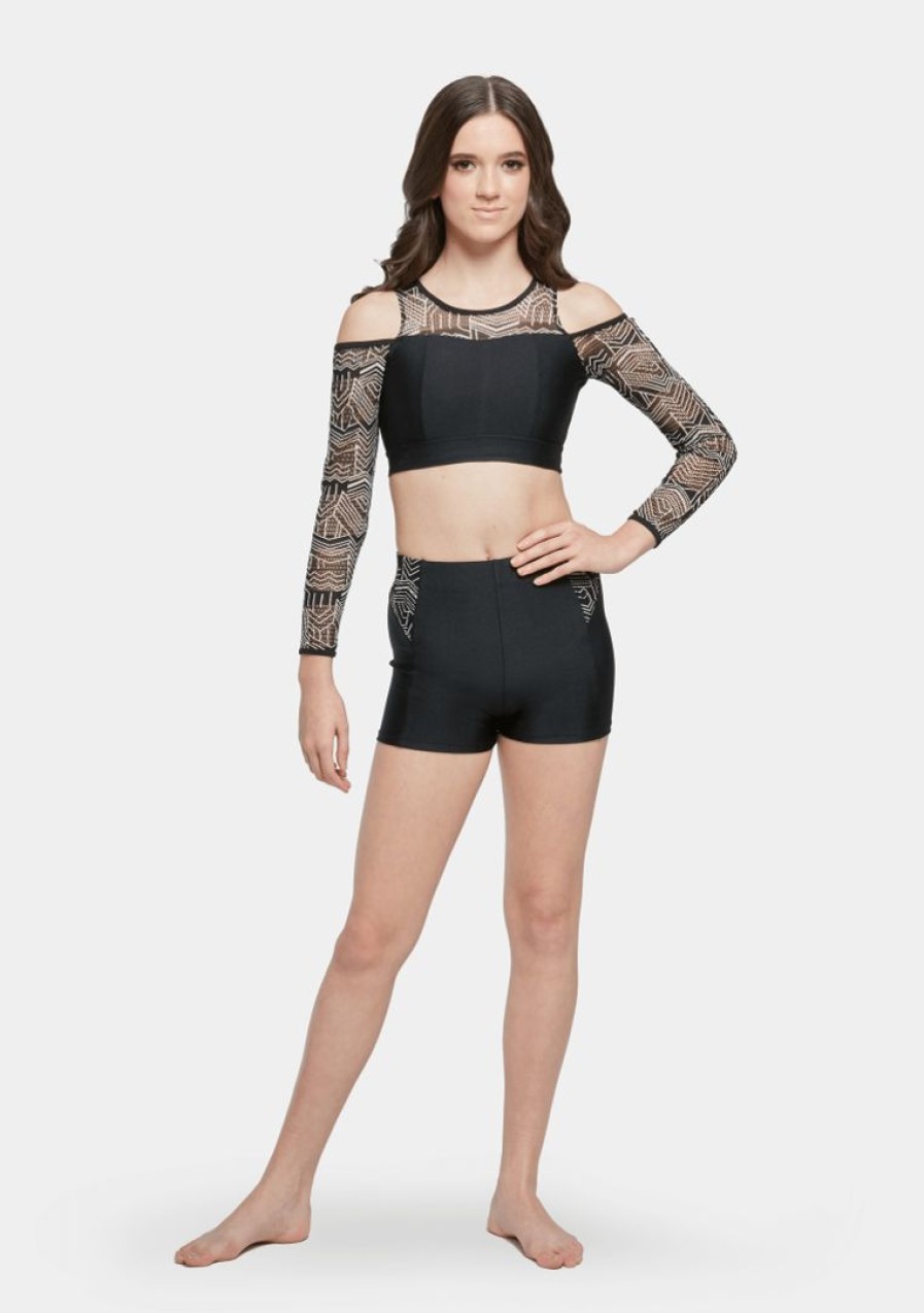 Dancewear studio | Studio 7 Aztec Shorts Bottoms Black