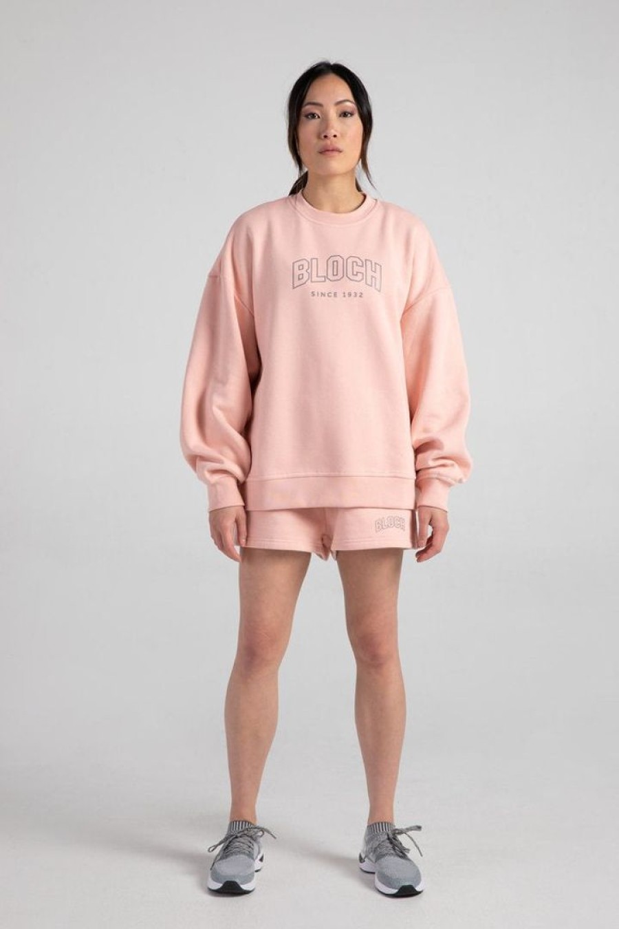 Dancewear bloch | Bloch Off-Duty Terry Crew Pullover | Blush