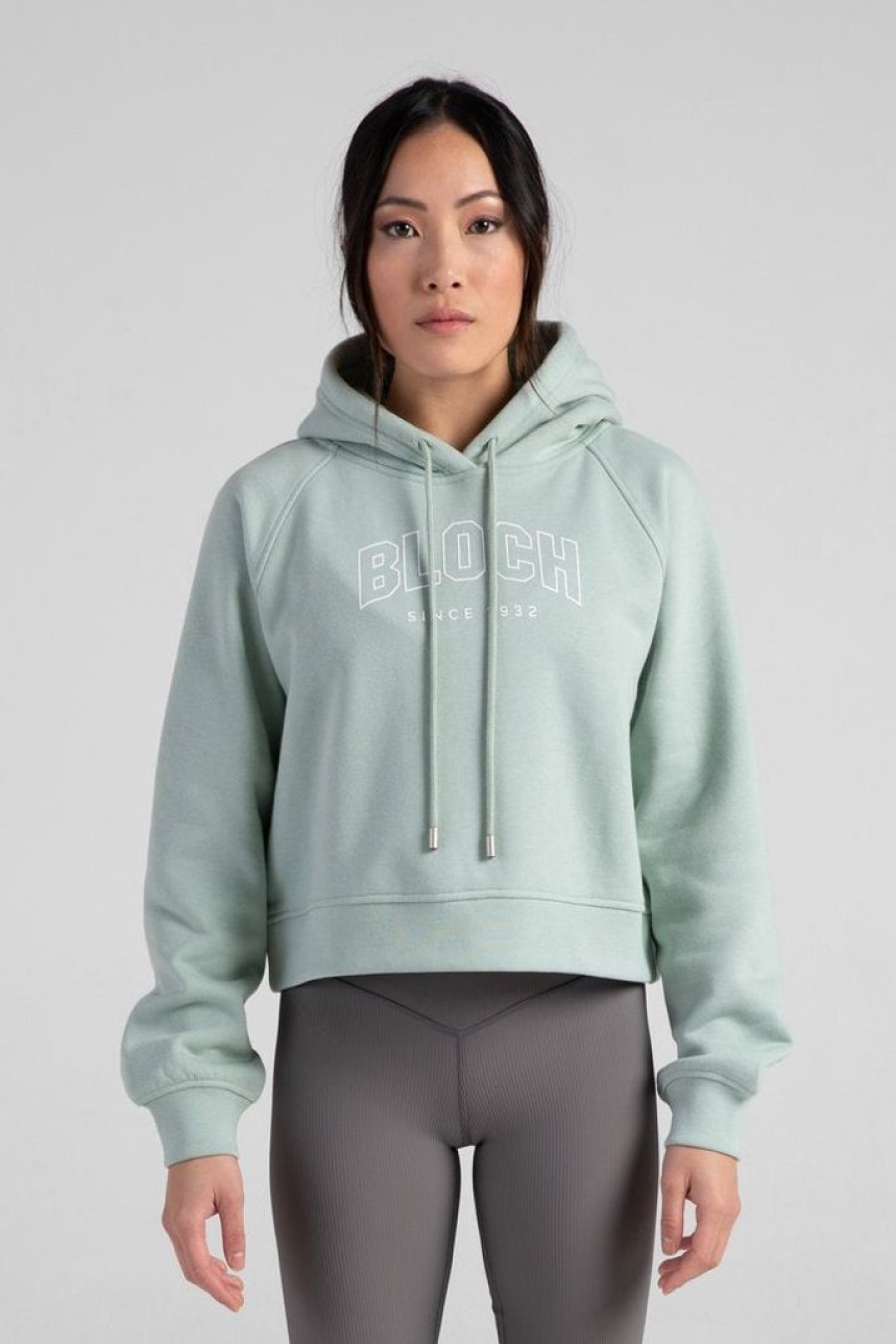 Dancewear bloch | Dance Active Bloch Off-Duty Terry Crop Hoodie | Sage