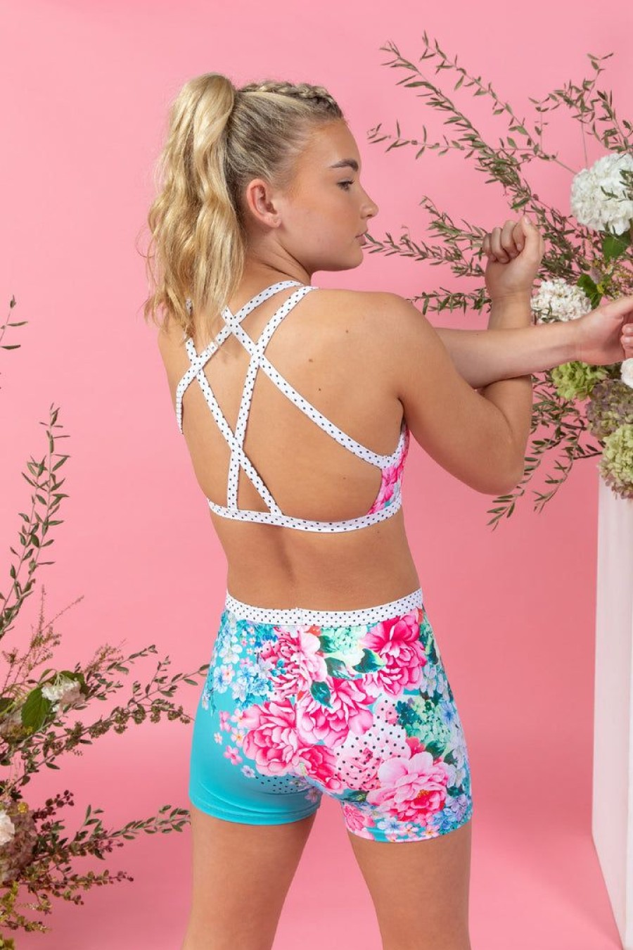 Dancewear sylvia | Sylvia P Azalea Blooms Crop Top