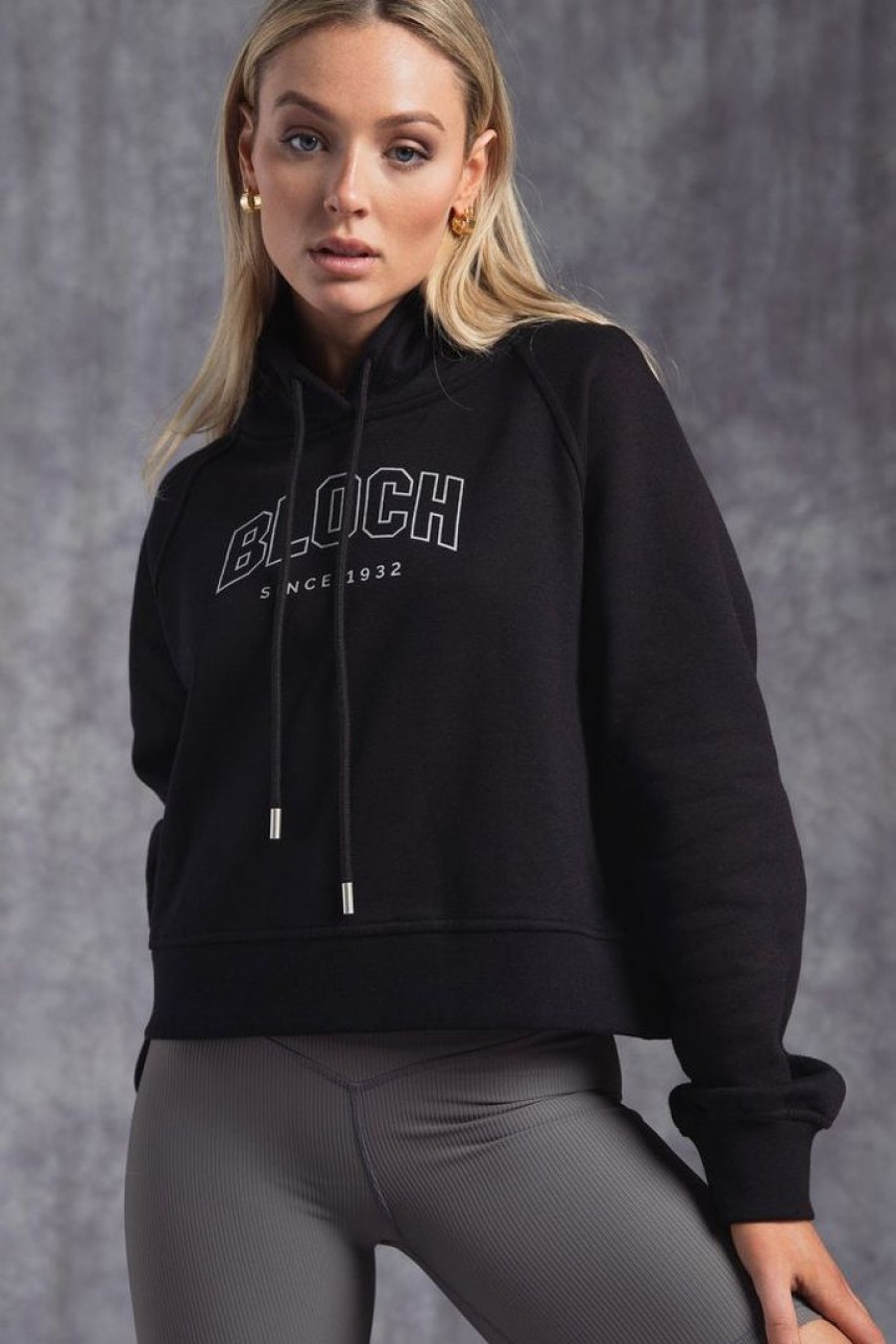 Dancewear bloch | Bloch Sale | Off-Duty Terry Crop Hoodie | Black