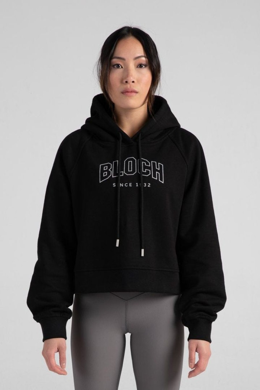 Dancewear bloch | Bloch Sale | Off-Duty Terry Crop Hoodie | Black