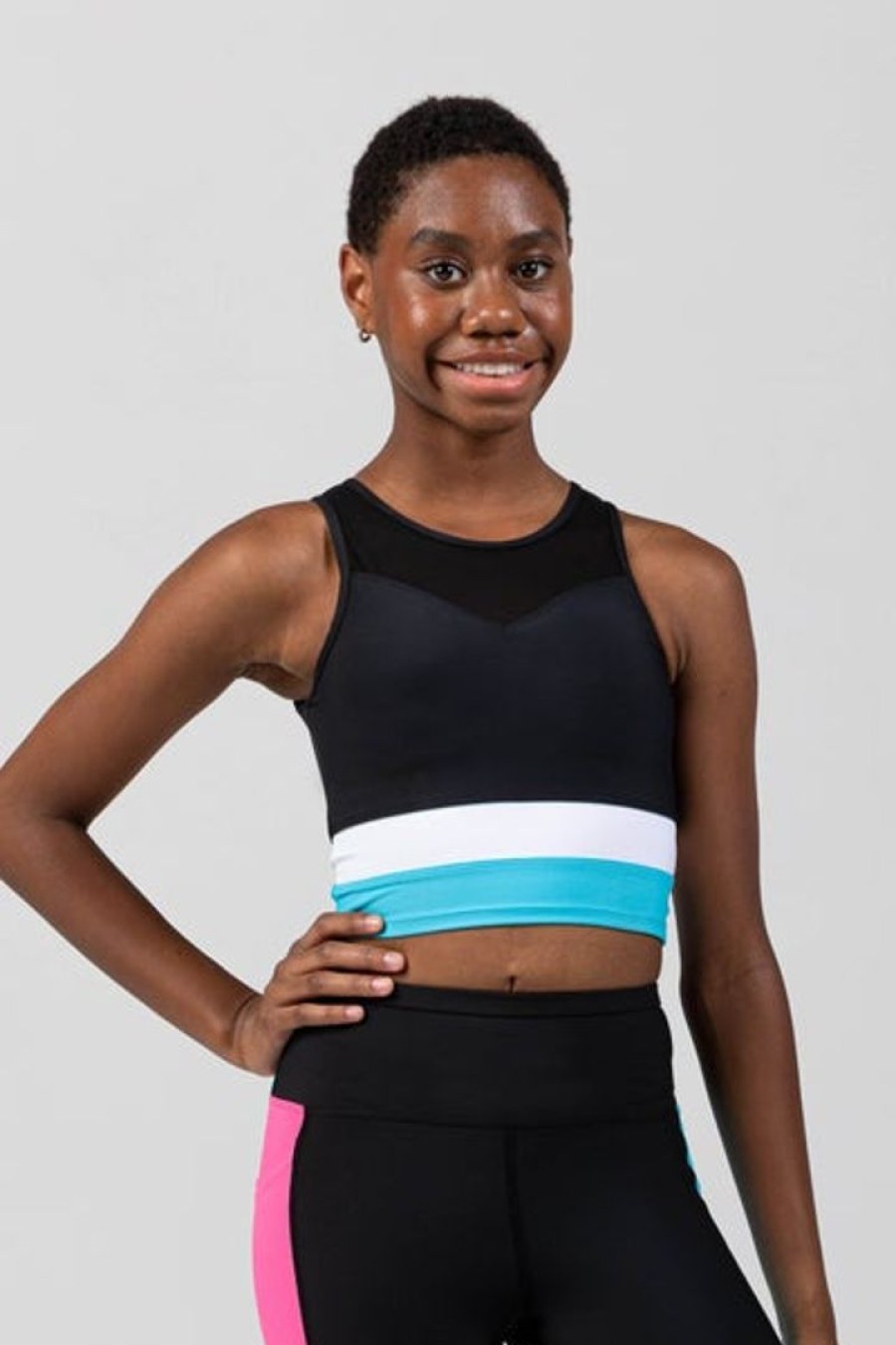 Dancewear sylvia | Sylvia P Tranquility Cropped Singlet Tops