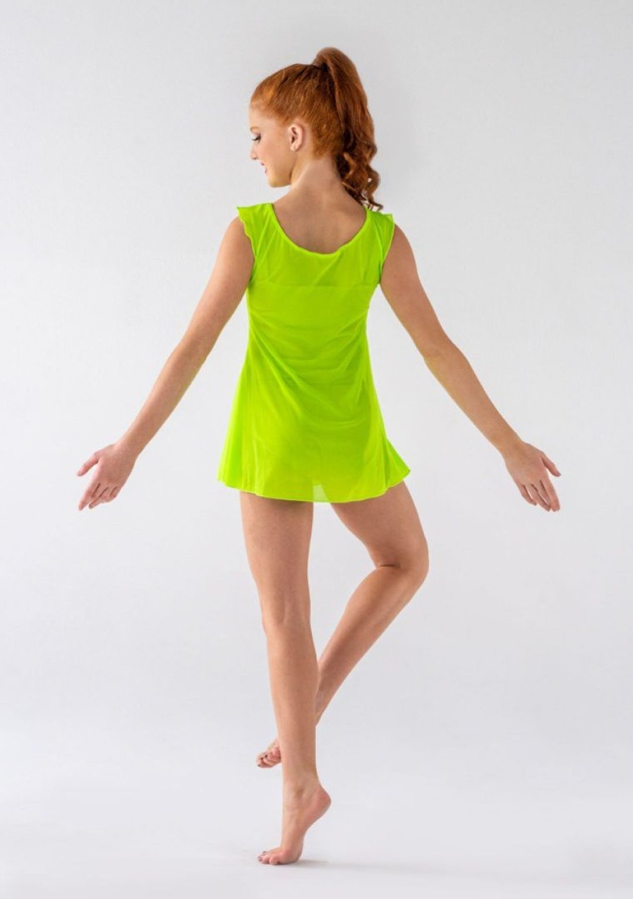 Ready-To-Wear Costuming studio | Dresses Costume Base Studio 7 Mesh Slip Dress | Neon Green