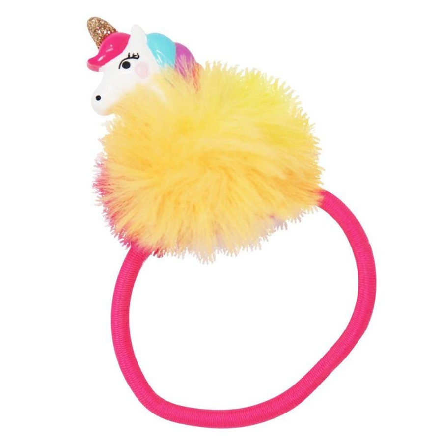 Accessories pink | Accessories Pink Poppy Unicorn Pom Pom Hair Elastic