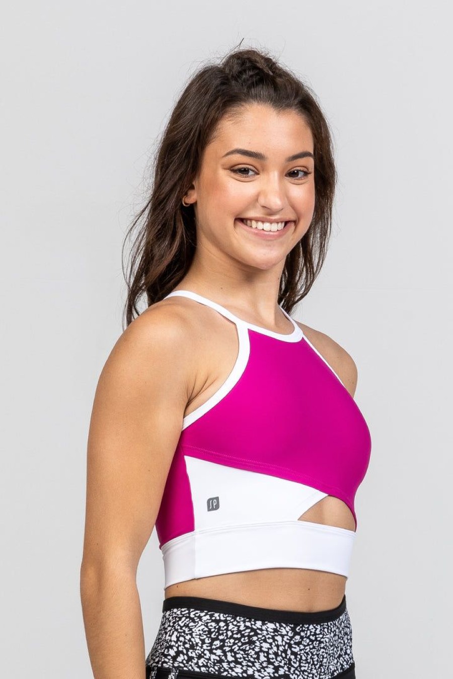 Dancewear sylvia | Sylvia P Asher Cropped Singlet | Dragon Fruit