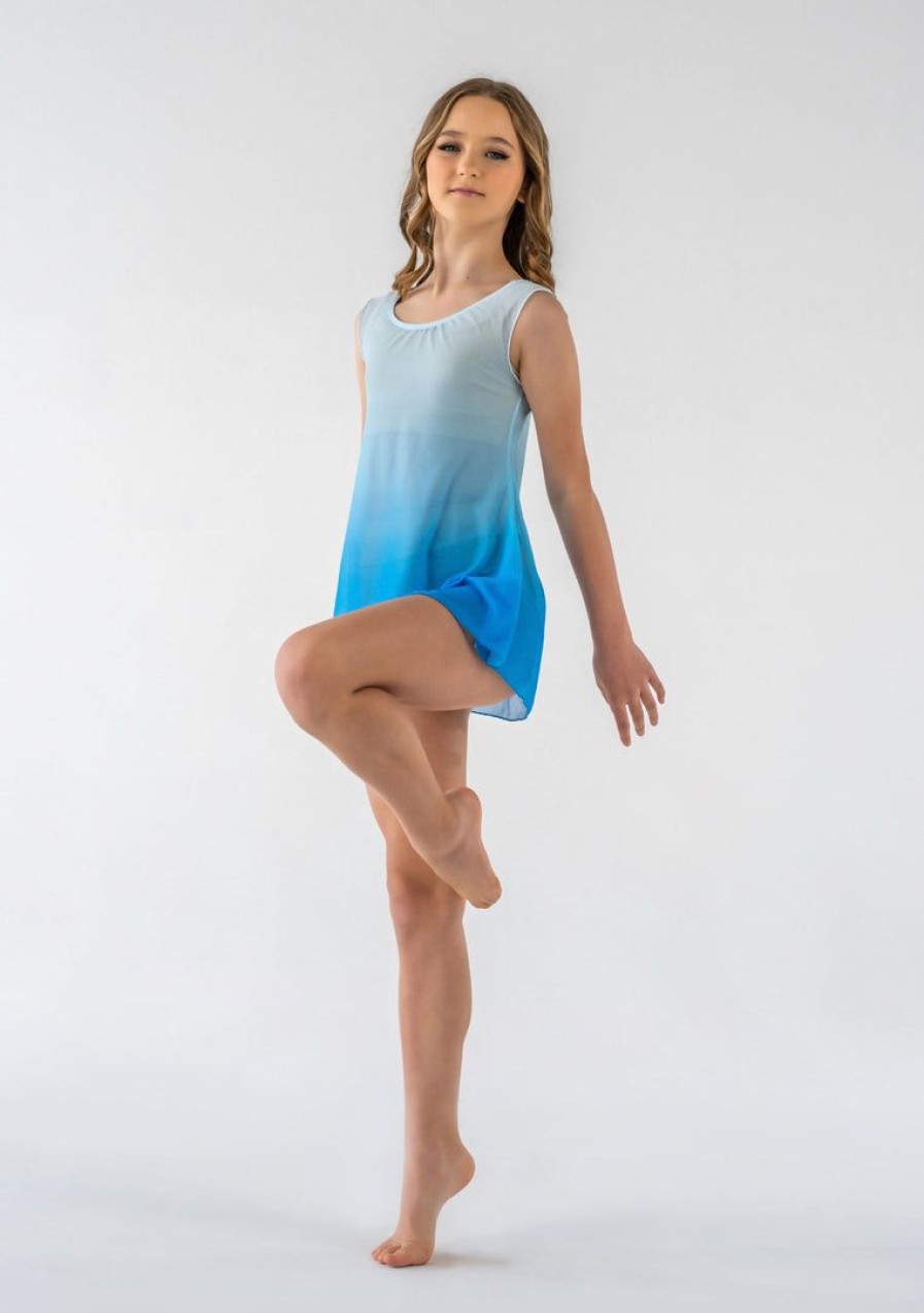 Ready-To-Wear Costuming studio | Dresses Costume Base Studio 7 Mesh Slip Dress | Ombre Sky Blue